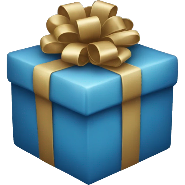 blue christmas present emoji