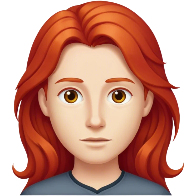 long red hair emoji