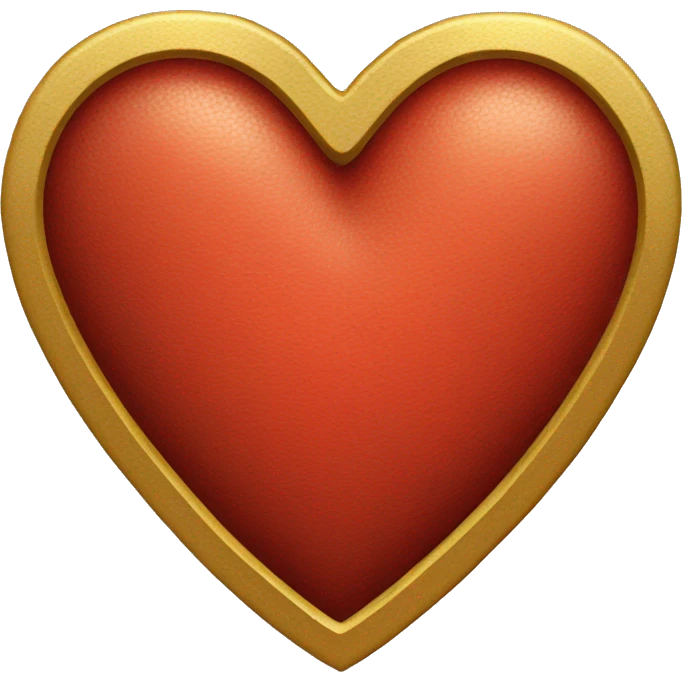 red heart with gold border  emoji