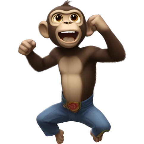 The monkey's shooting lightning bolts  emoji