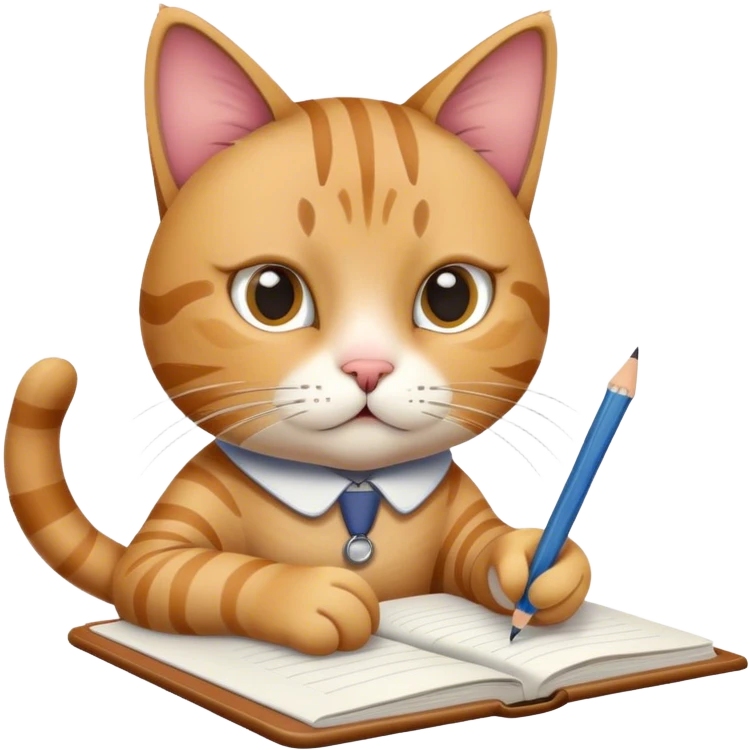 Cat doing homework  emoji