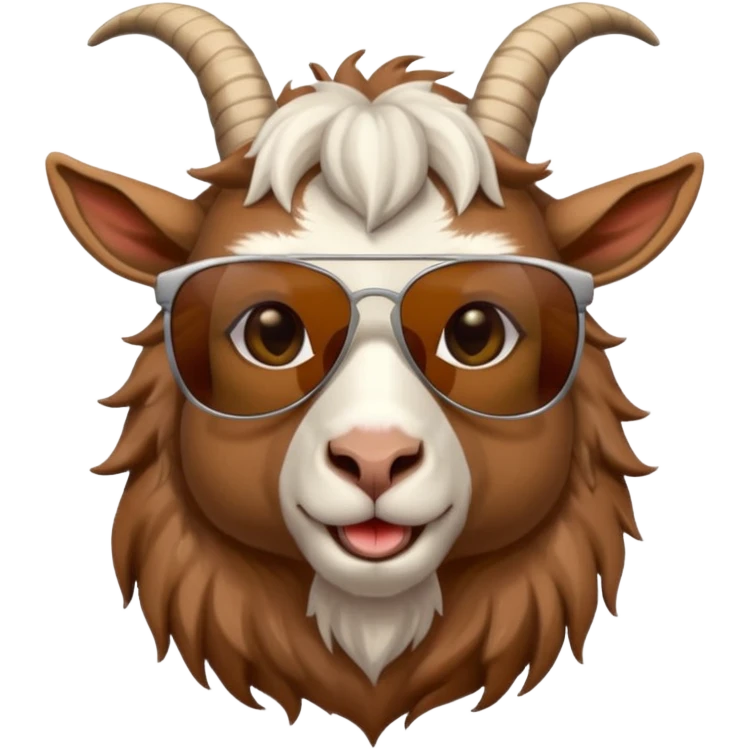 Goat with sunglasses  emoji
