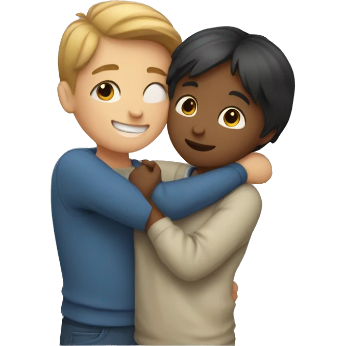 a girl hugging a boy emoji