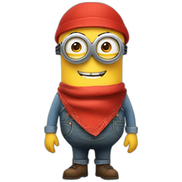 minion with a red bandana on the forehead emoji