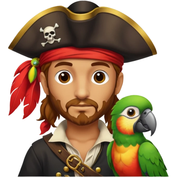 pirate and parrot emoji