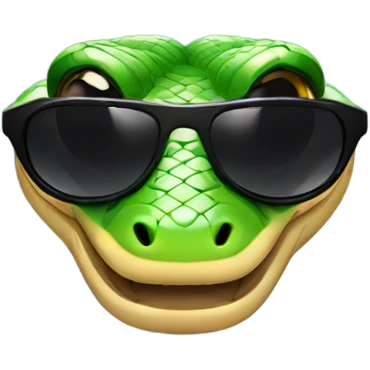 Snake with sunglasses  emoji
