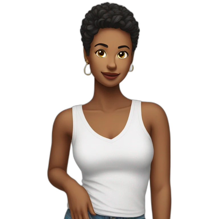 v-neck tank top emoji