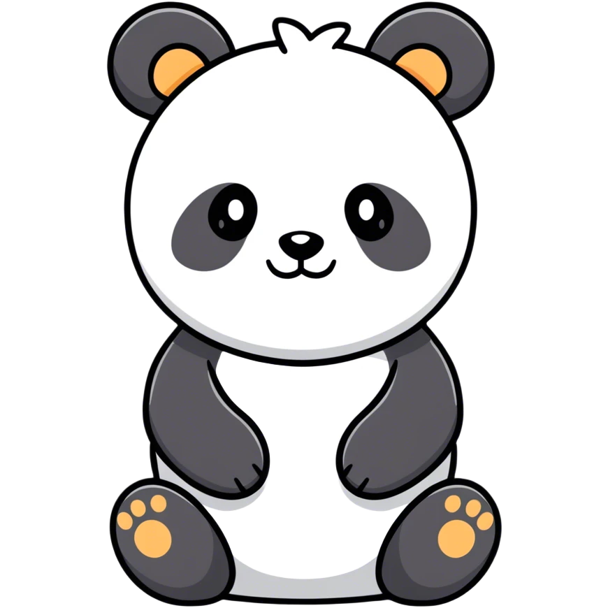 A cute little panda emoji