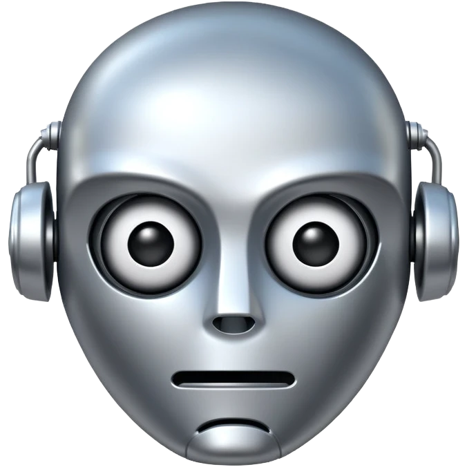 robot face with malfunctioning expression emoji