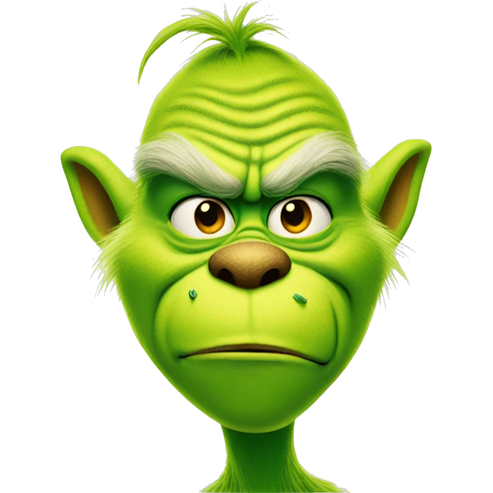 Grinch smirking  emoji