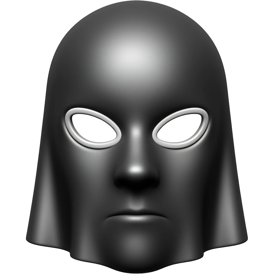 A black ski mask emoji