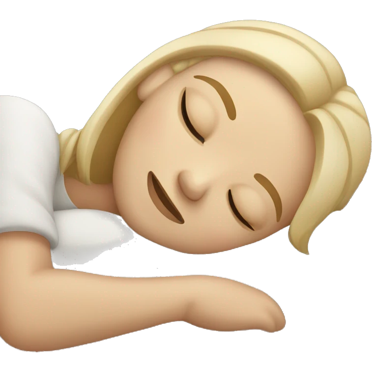 White female sleeping  emoji
