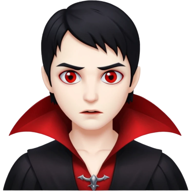 vampiro com cabelo preto  emoji
