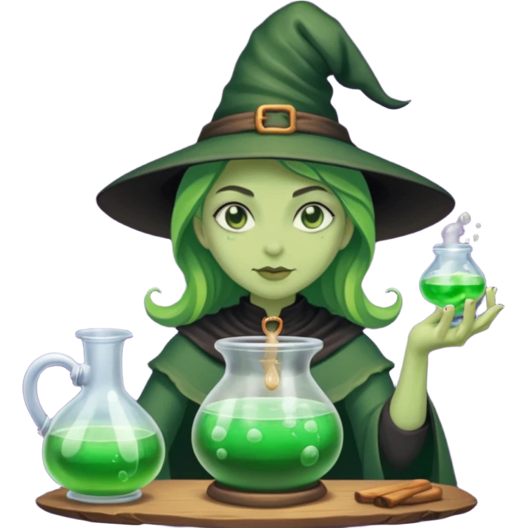 green witch cooking potion emoji