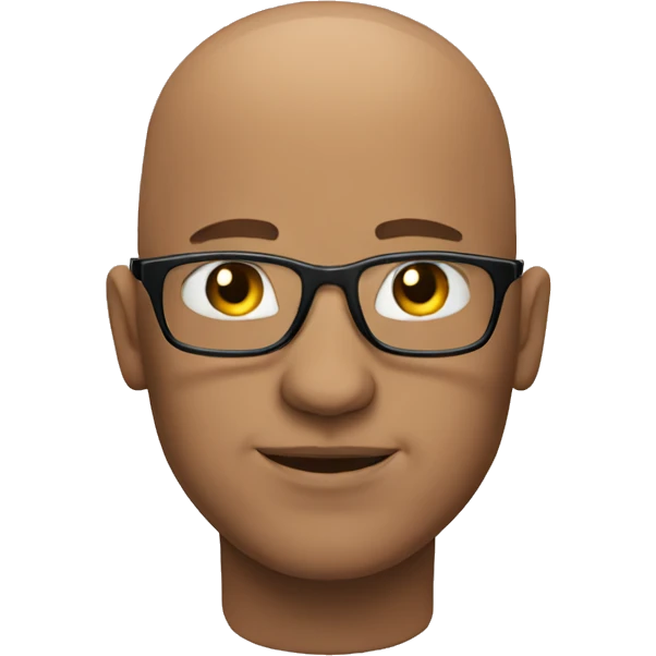 Bald man wearing glasses emoji