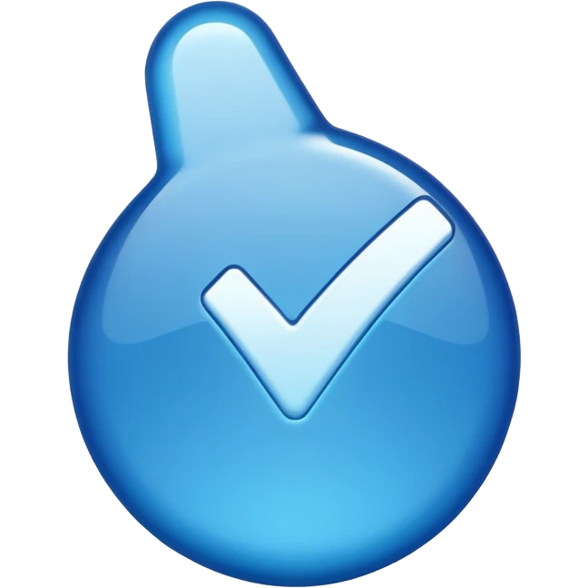 Blue verified tick emoji