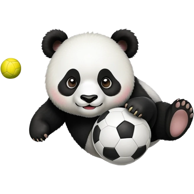 Panda kicking the ball emoji
