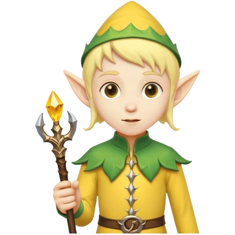yellow elve with staff emoji