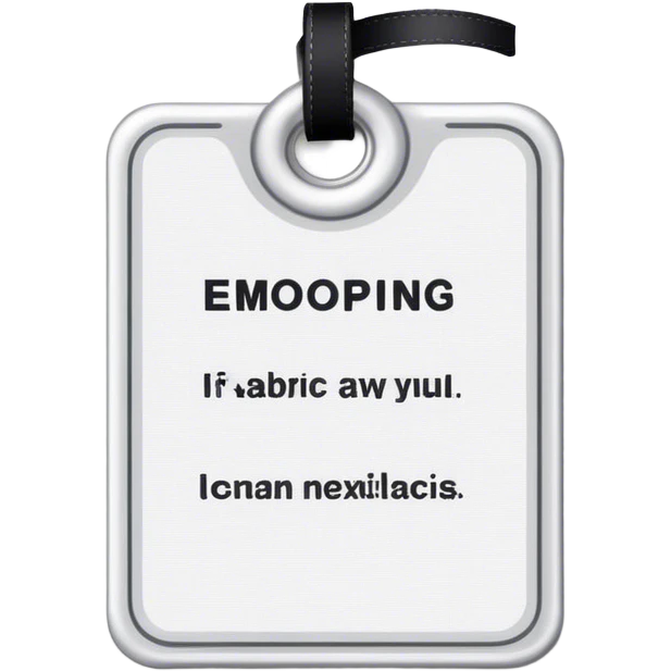 long clothing tag emoji