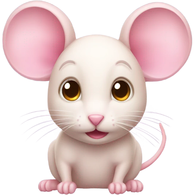 Pink mouse emoji