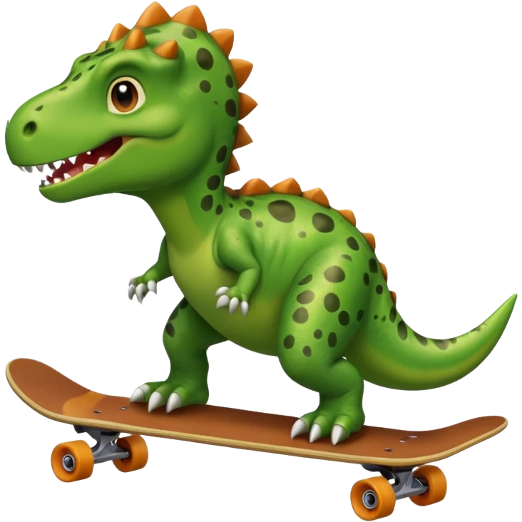 Dinozor kaykay sürüyor emoji