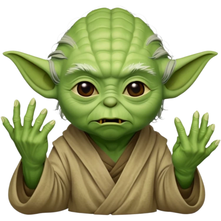 yoda doing a "fuck" move  emoji