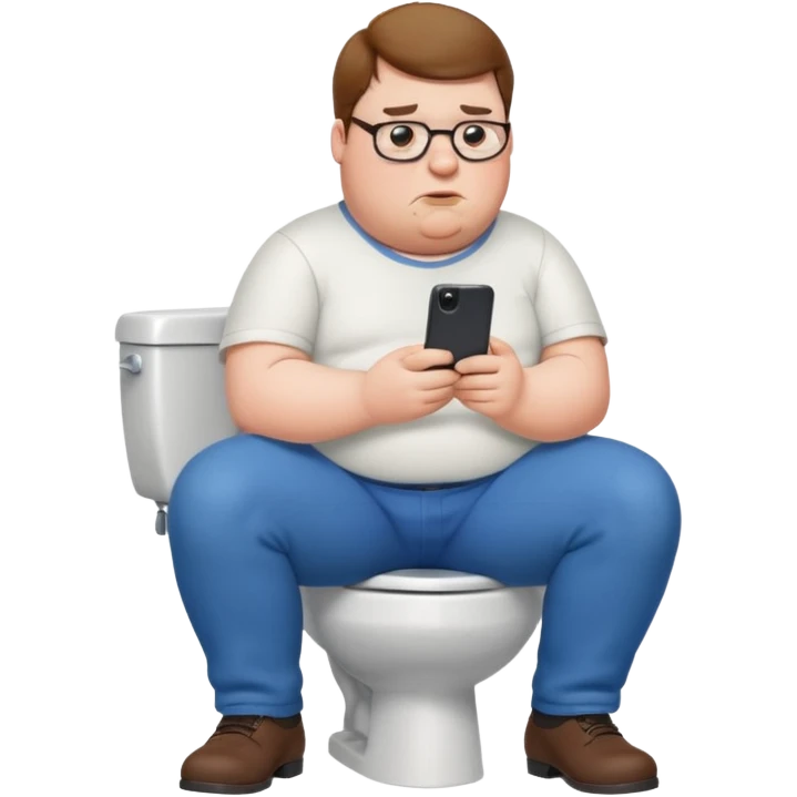 can you do  Peter Griffin sitting on the toilet playing on his phone emoji