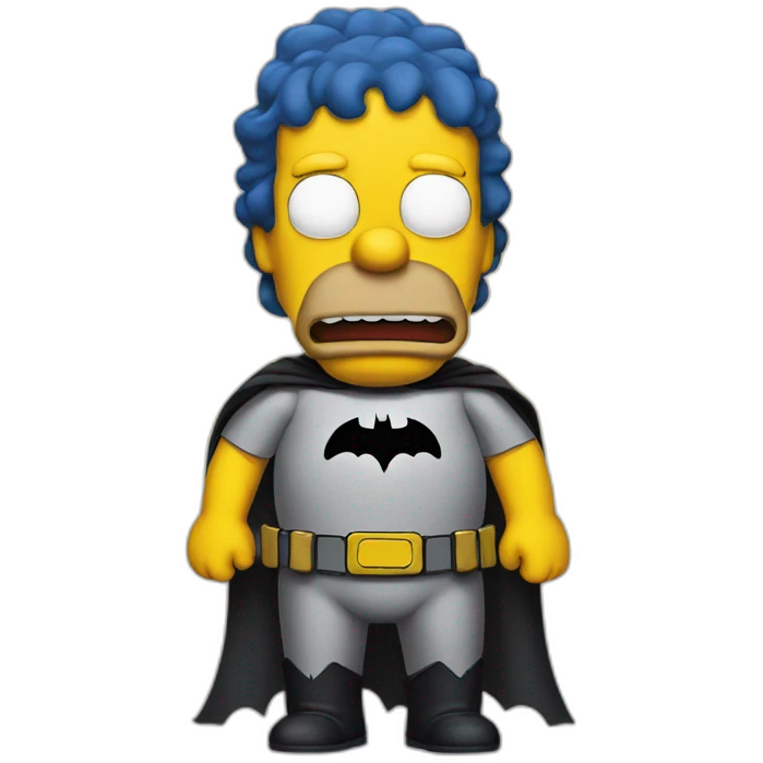 Homer simpson in a batman costume emoji