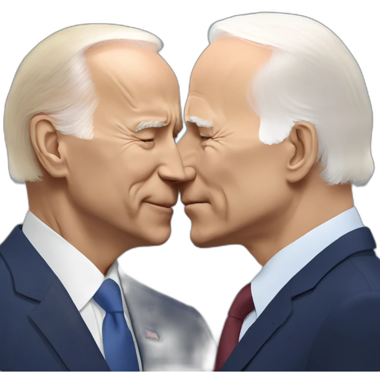 biden kisses putin emoji