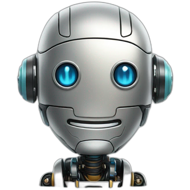 smiling robot with many details emoji