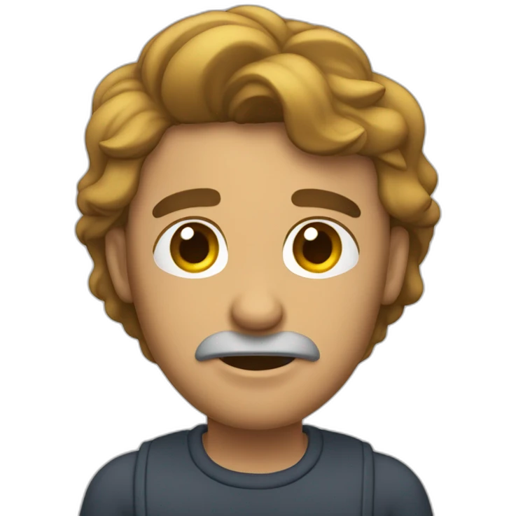 una hombre diciendo no lo puedo creer emoji