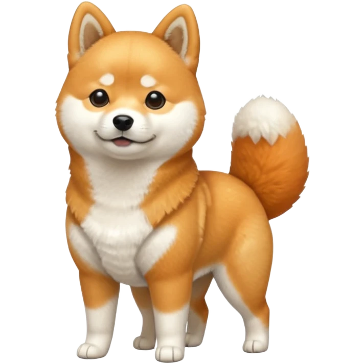 a full body of cute shiba emoji