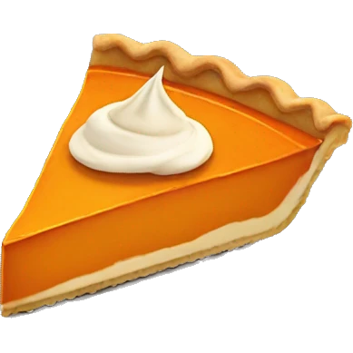 Pumpkin pie slice emoji