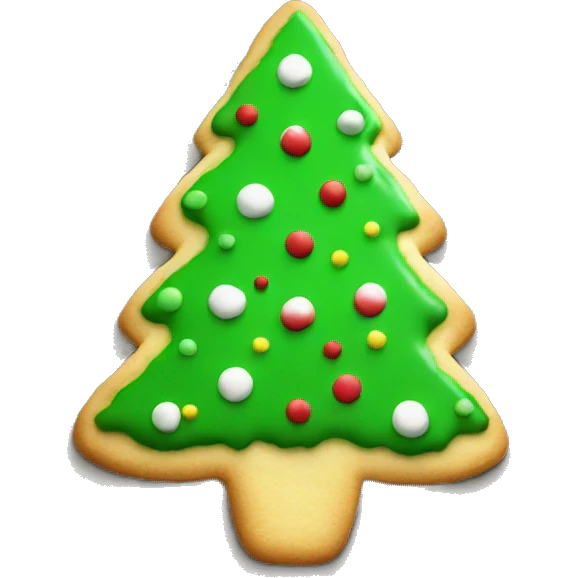 Sugar cookie with christmas tree on it like the pilsbury cookies emoji