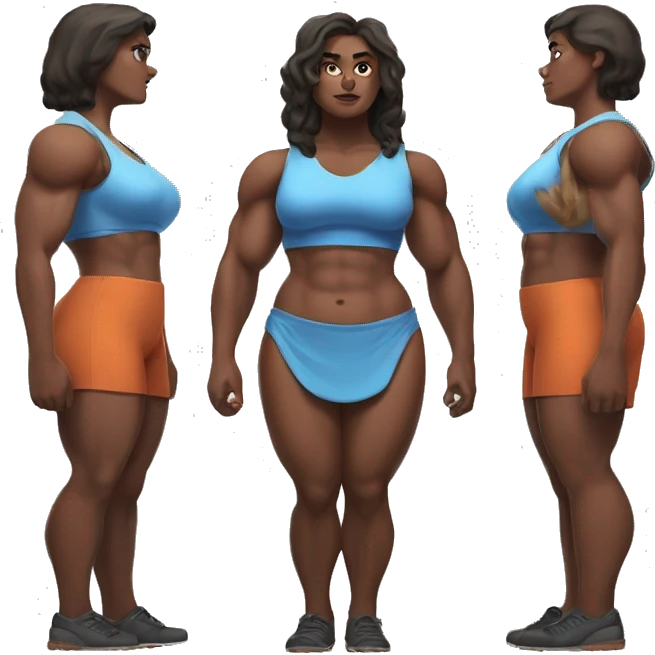 muscular gargantuan extremely muscular massive giant female woman gigantic biggest gargantuan emoji