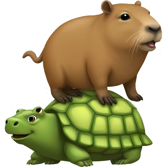 capybara with a turtle on top emoji