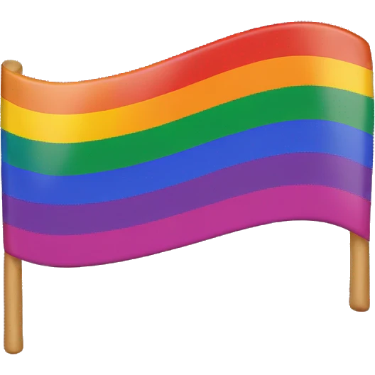 lgbt flag with a question mark emoji