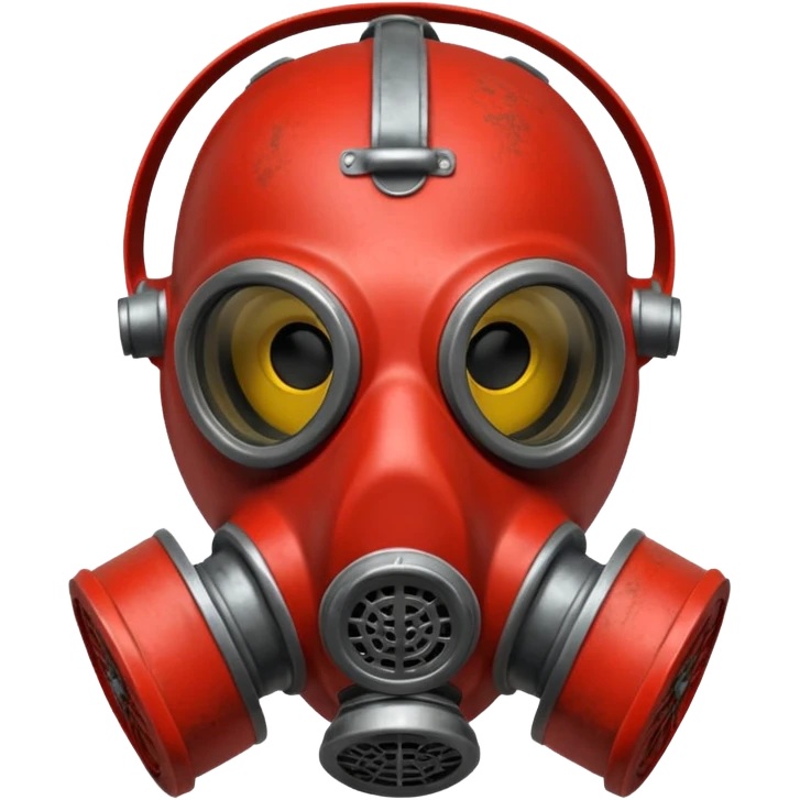 Red gas mask emoji