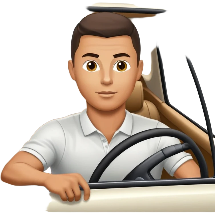 Ronaldo with a car emoji