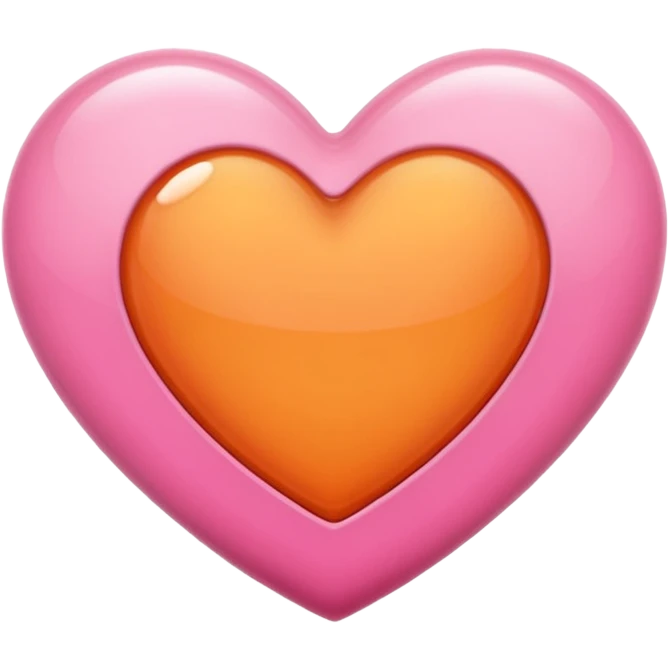 orange heart with pink shade emoji