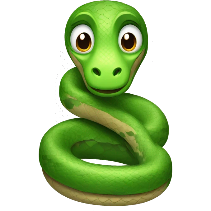 Disappointed snake emoji