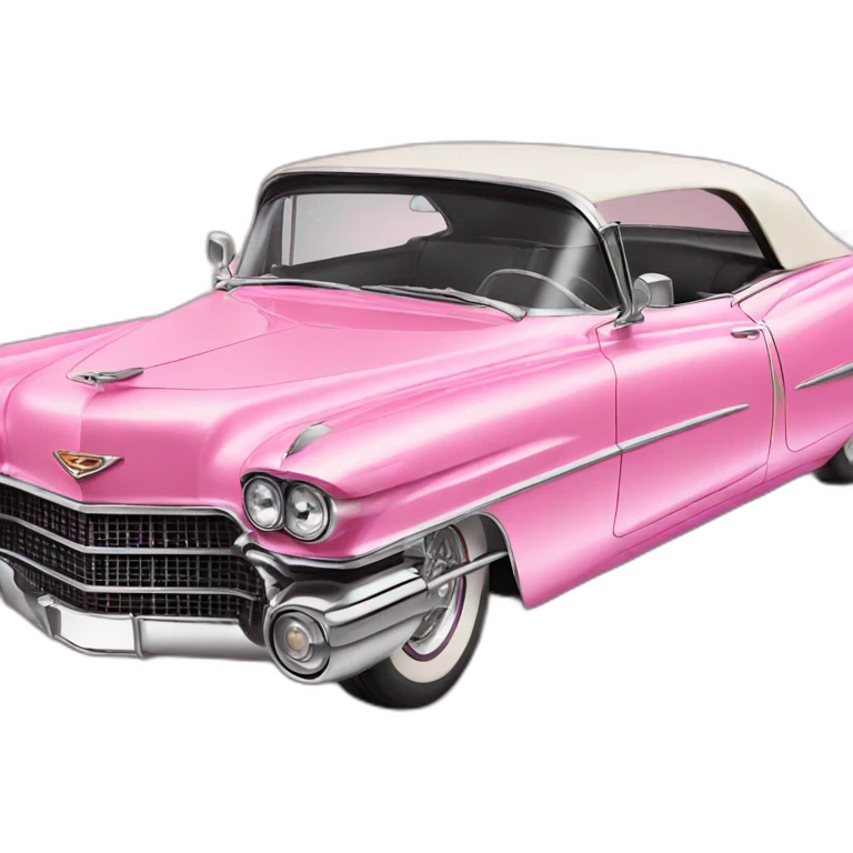elvis in a pink cadillac emoji