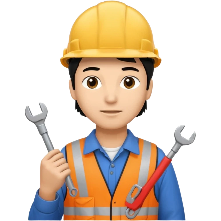 Electricity power man employer at work with black hair emoji