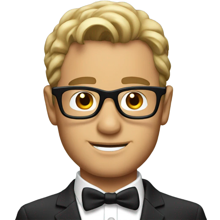 a bond guy with glasses emoji