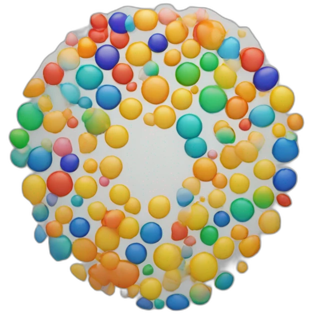 Cercle chromatique de la synthese additive des couleurs emoji
