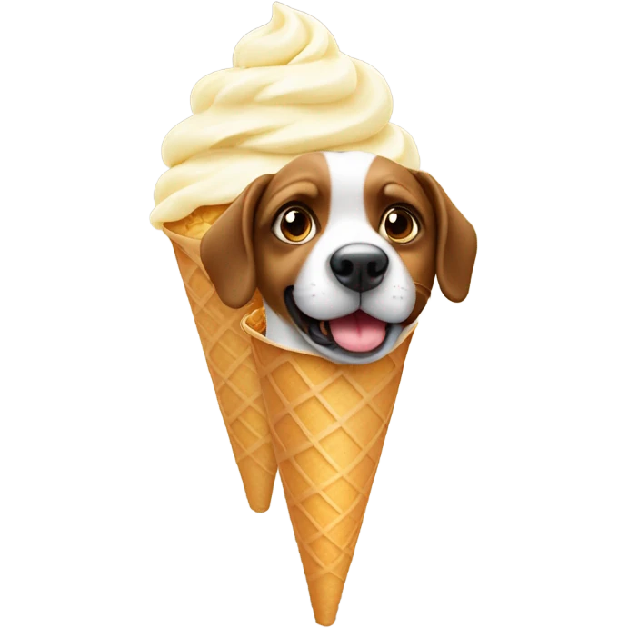 cachorro de oculos tomando sorvete emoji
