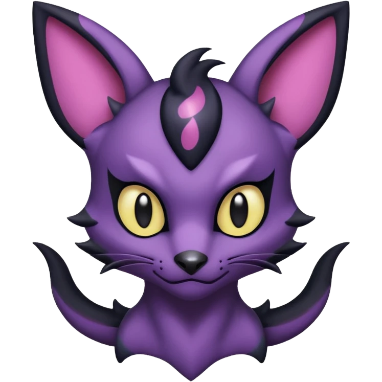 Black batty vampiric scary spooky dark dusky gloomy cute handsome beautiful pretty Liepard-Noibat-Delcatty-Pokémon-fusion emoji
