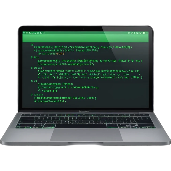 macbook with big code line emoji