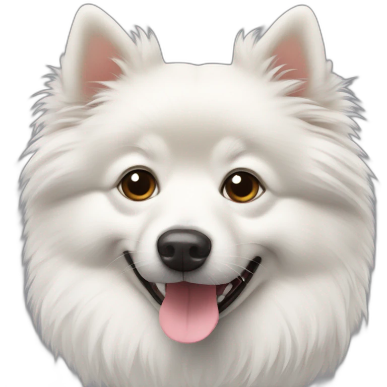 German Spitz white dog emoji