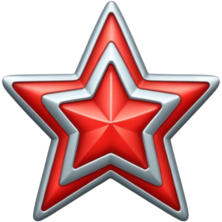 red 5 stars crest emoji